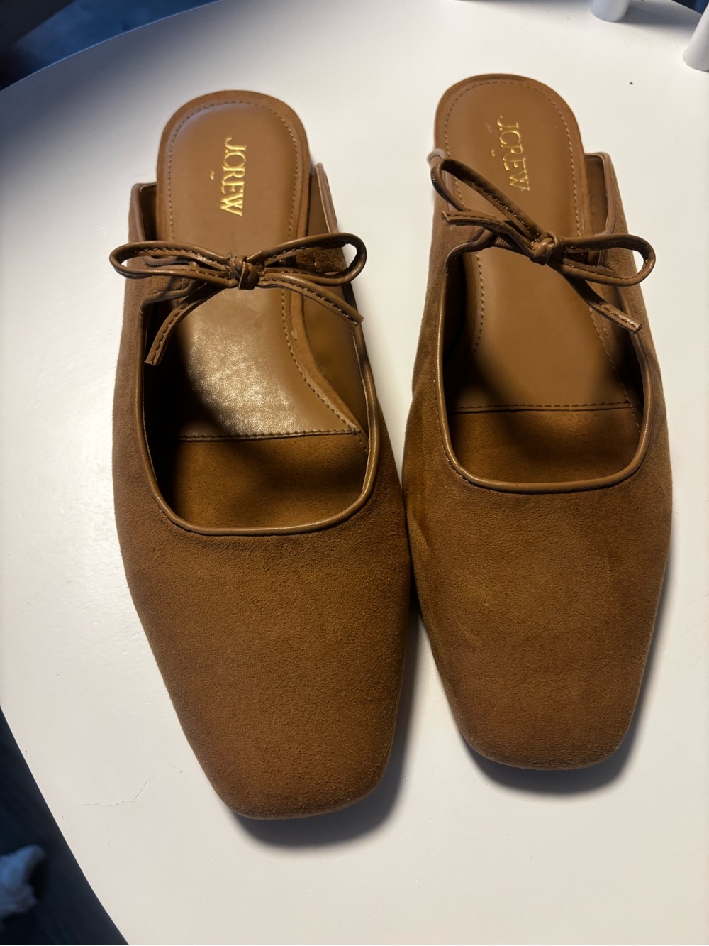 J.Crew Factory Tan  Suede Mule Loafers NEW
